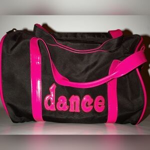 Black and Pink Dance Duffel Bag